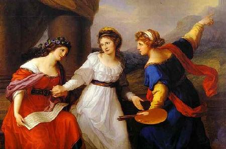 Angelica Kauffmann arts of Music and Painting oil painting picture